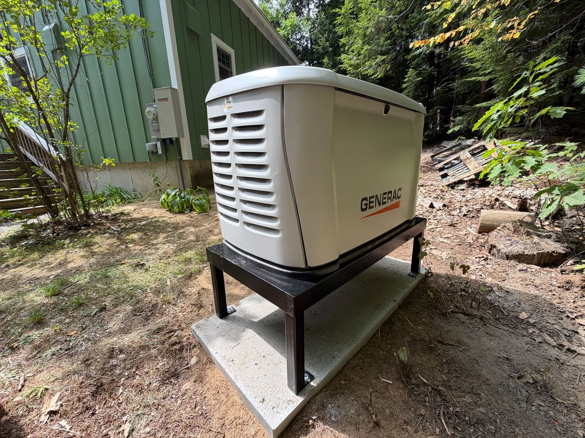 Home standby generator installation